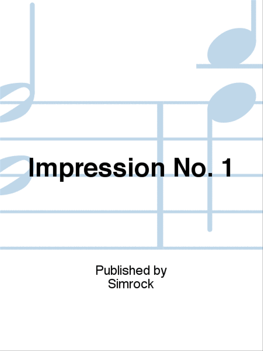 Impression No. 1 Impression No. 1 Flute scores gallery preview page 1