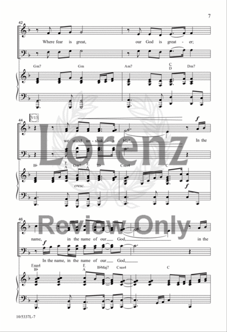 The Name of Our God 4-Part scores gallery preview page 7