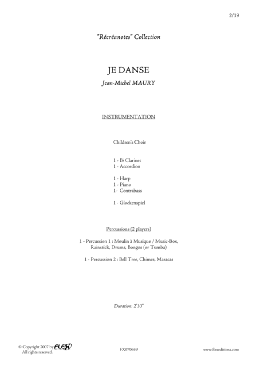 Je Danse Children's Choir scores gallery preview page 2