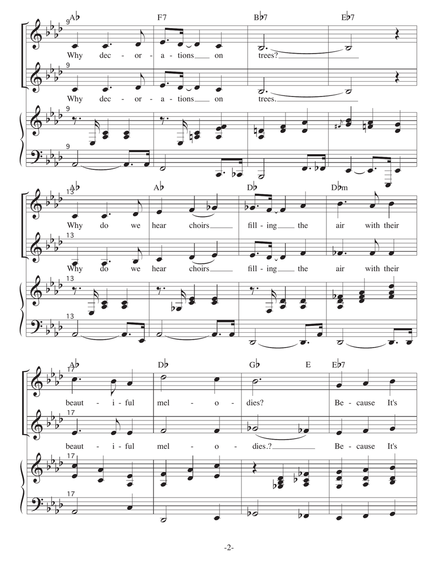 Because It's Christmas Piano, Vocal scores gallery preview page 2