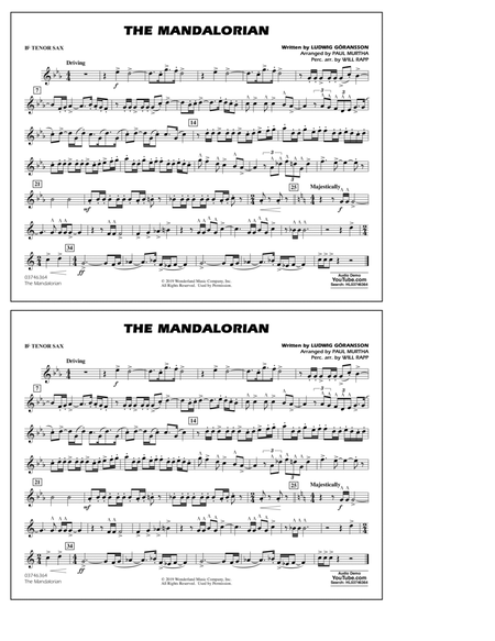 The Mandalorian (from Star Wars: The Mandalorian) (arr. Paul Murtha) - Bb Tenor Sax