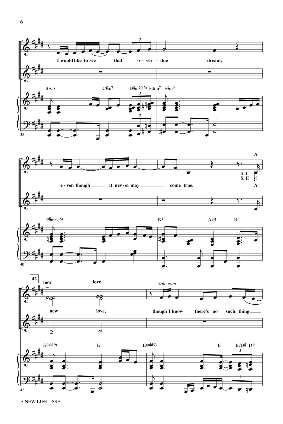 A New Life (from Jekyll & Hyde) SSA scores gallery preview page 5