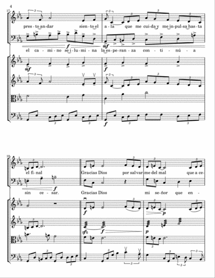 Oh Señor String Quartet scores gallery preview page 4