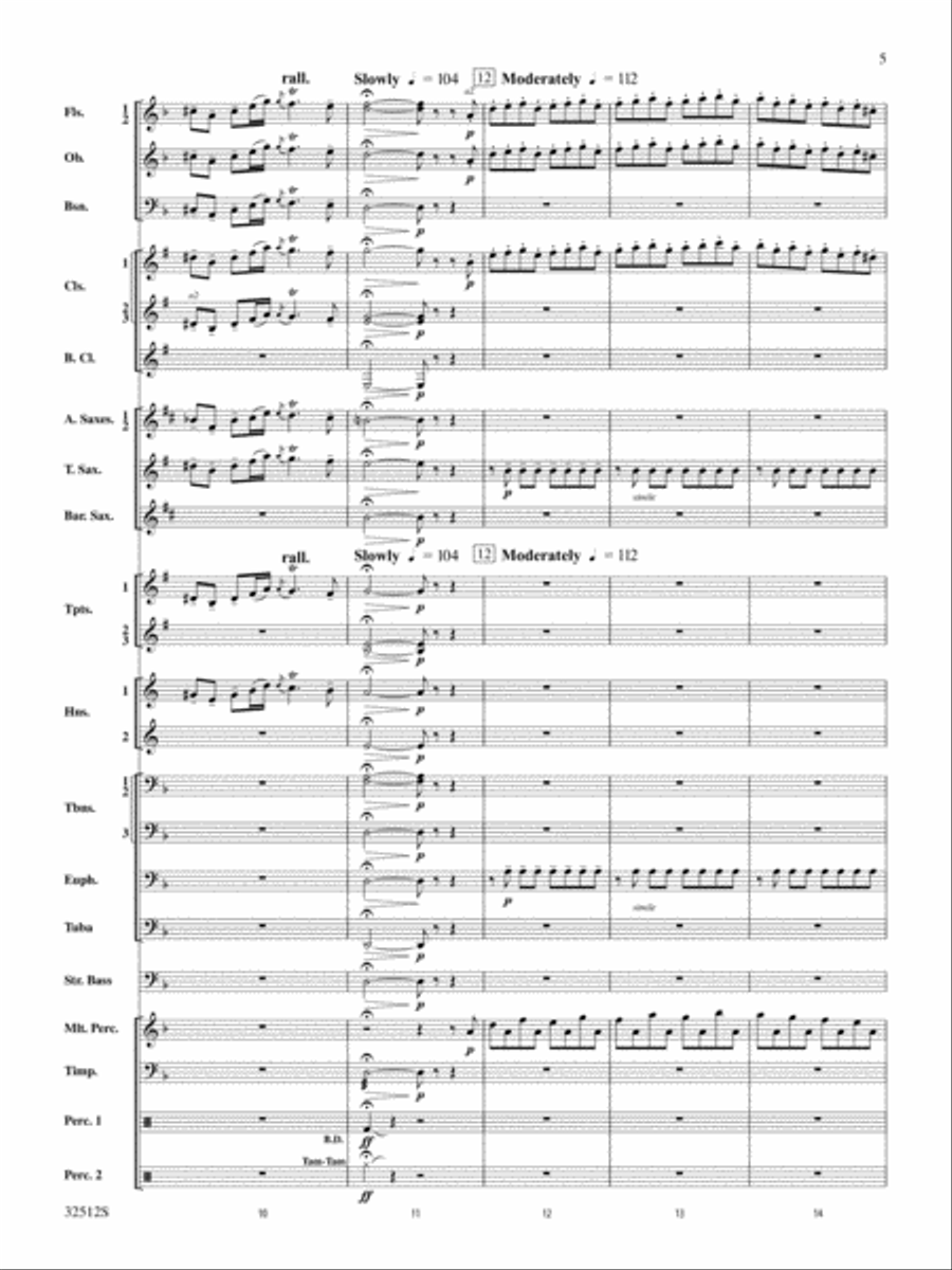 Toccata and Fugue in D Minor: Score Concert Band scores gallery preview page 5