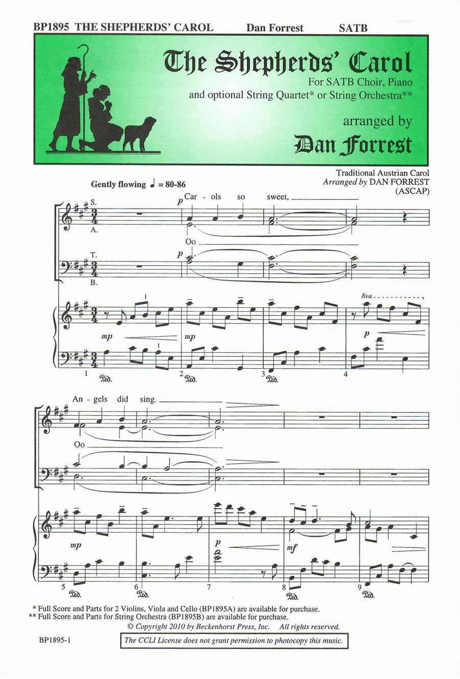 The Shepherd's Carol 4-Part scores gallery preview page 1