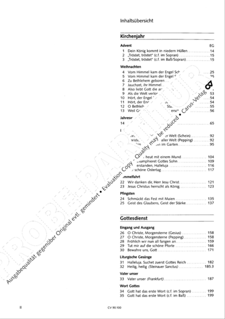 Chorsatze zum Evangelischen Gesangbuch Choir scores gallery preview page 3