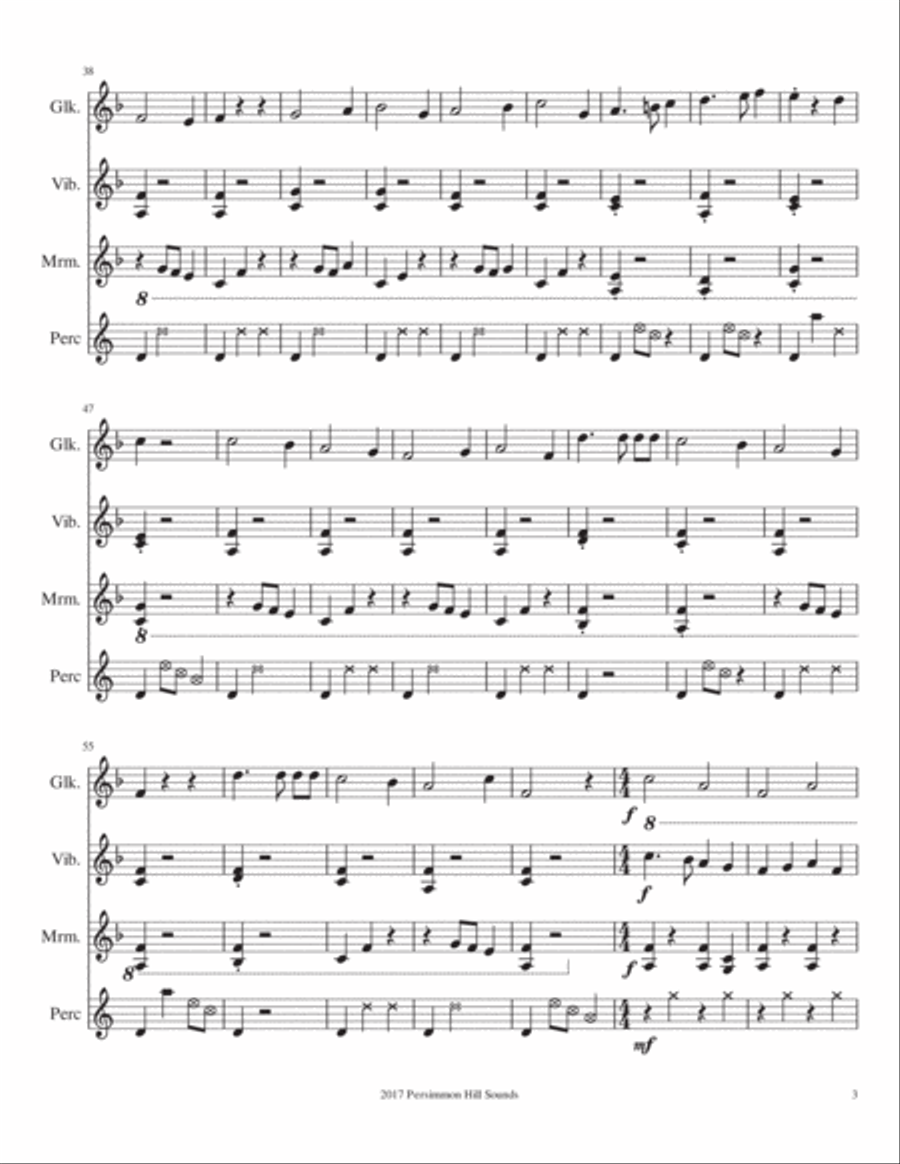 Deck the Halls Percussion Ensemble scores gallery preview page 4
