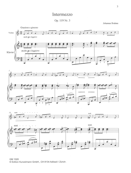 Intermezzo Op. 119/3