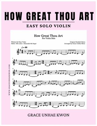 How Great Thou Art - FOR EASY VIOLIN