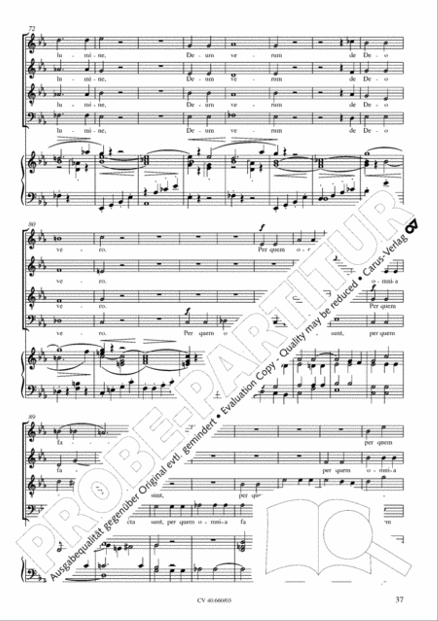 Mass in E flat major (Messe in Es) SATTB scores gallery preview page 38