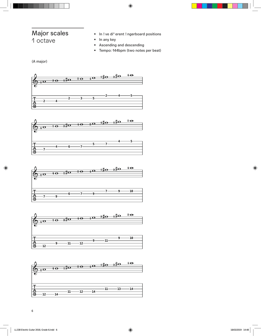 LCME Electric Guitar Handbook 2019 - Grade 6 Electric Guitar scores gallery preview page 6