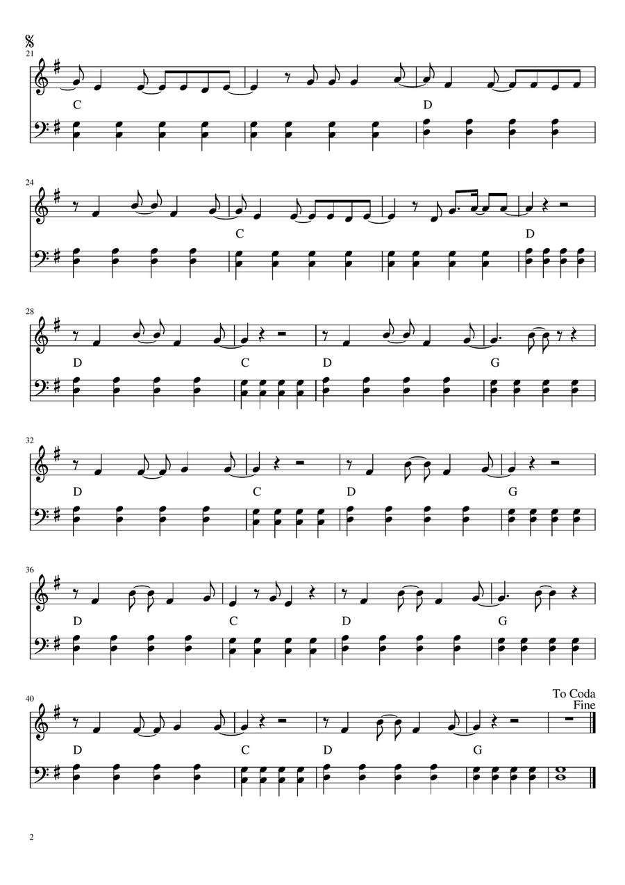 Auf Uns Easy Piano scores gallery preview page 2