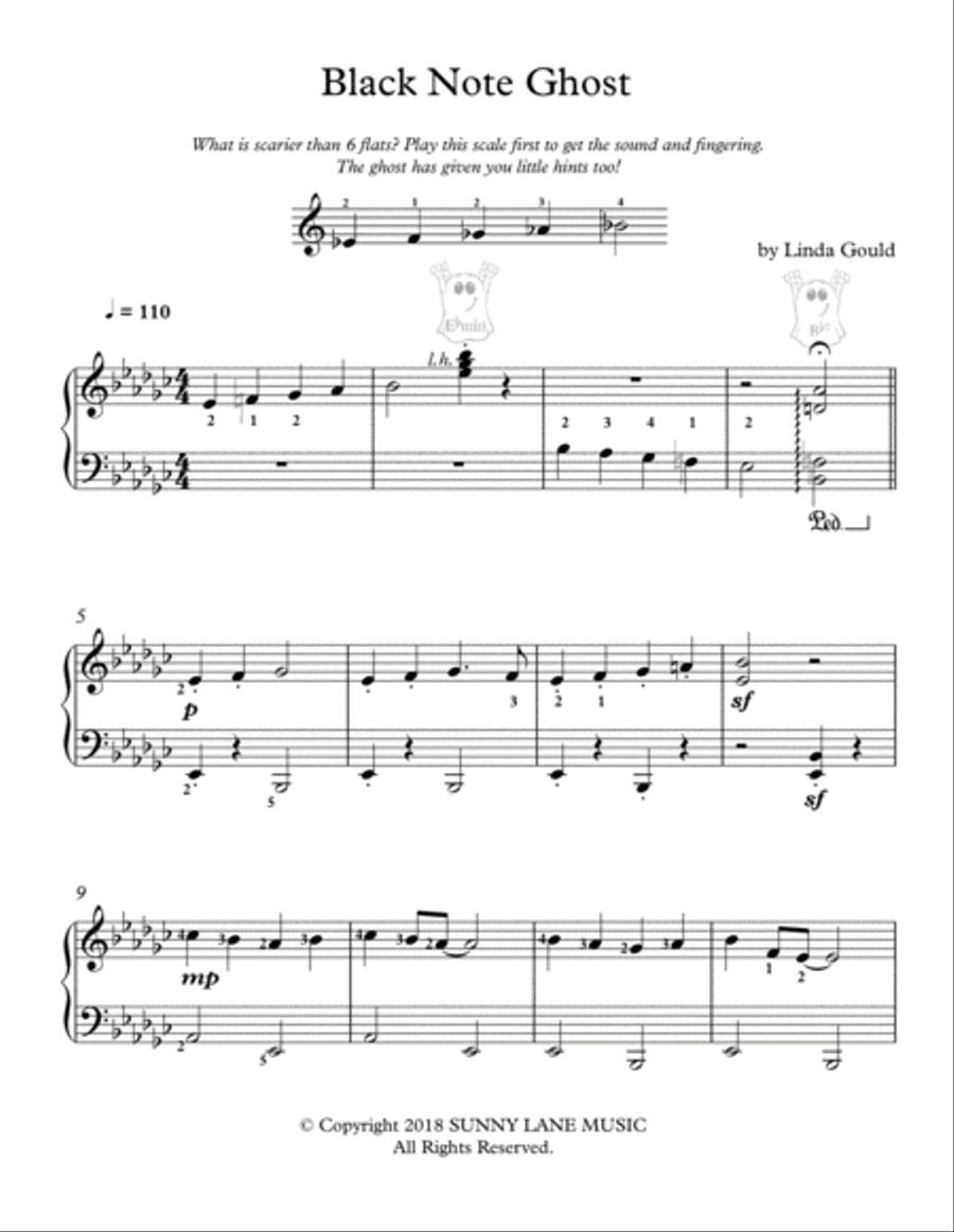 Black Note Ghost Easy Piano scores gallery preview page 2