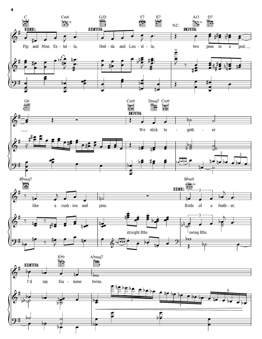 Peas In A Pod Piano, Vocal, Guitar scores gallery preview page 4