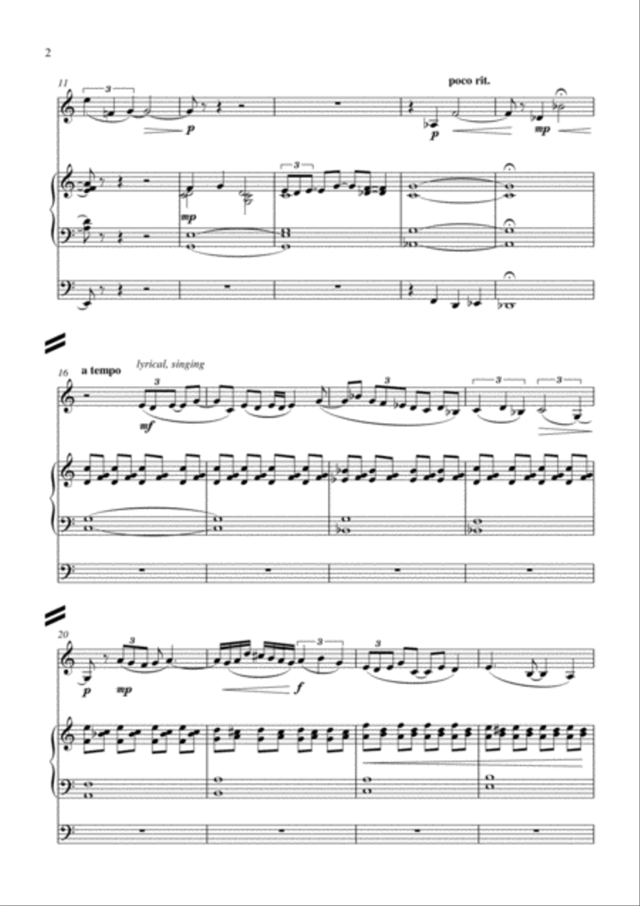 Carson P. Cooman : Prayer of St. Ambrose for alto saxophone and organ (Op. 495) Woodwind Duet scores gallery preview page 4