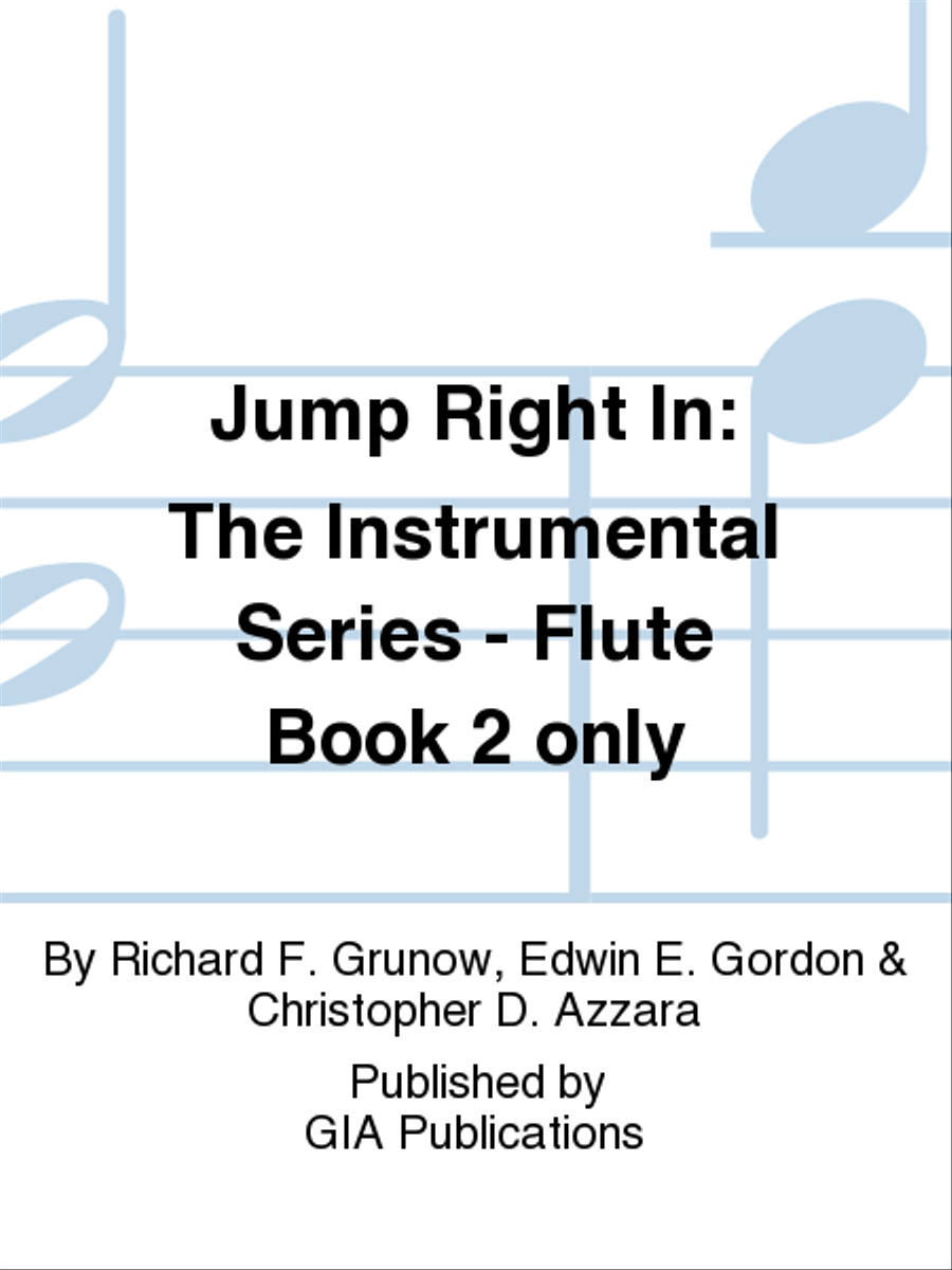 Jump Right In: Student Book 2 - Flute (Book only) Concert Band Methods scores gallery preview page 1