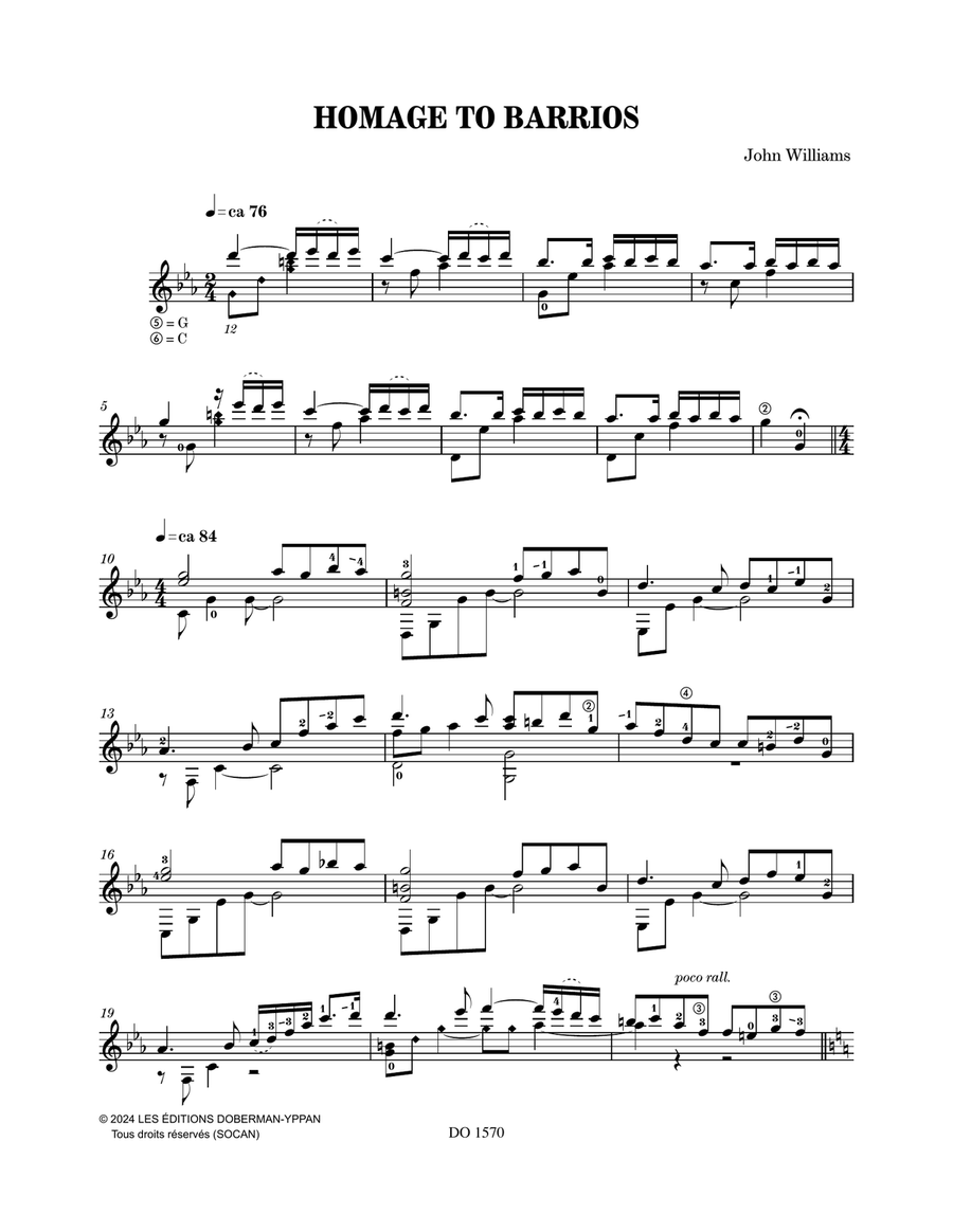 Homage to Barrios Classical Guitar scores gallery preview page 4