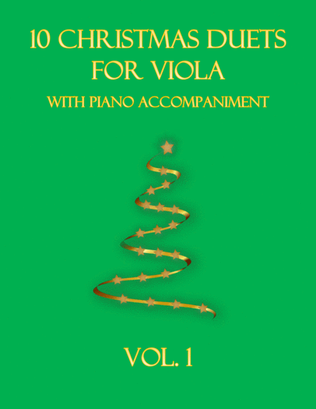 Book cover for 10 Christmas Duets for Viola with piano accompaniment vol. 1