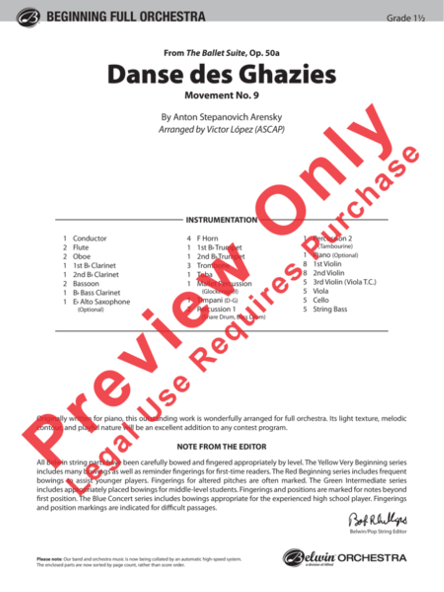 Danse des Ghazies Danse des Ghazies Full Orchestra scores gallery preview page 2