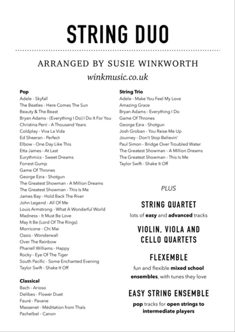Pachelbel Canon String Duet scores gallery preview page 2