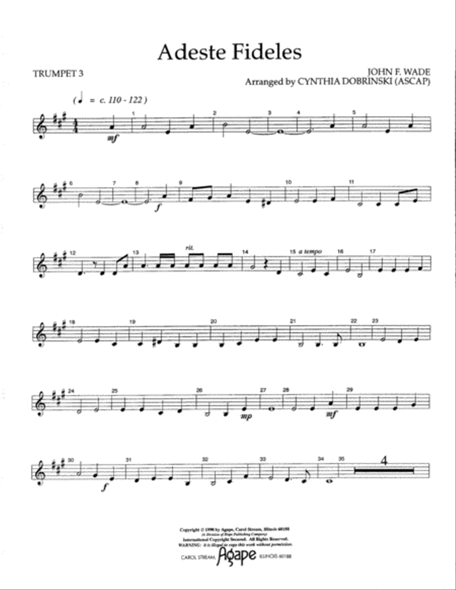 Adeste Fideles Choir scores gallery preview page 5