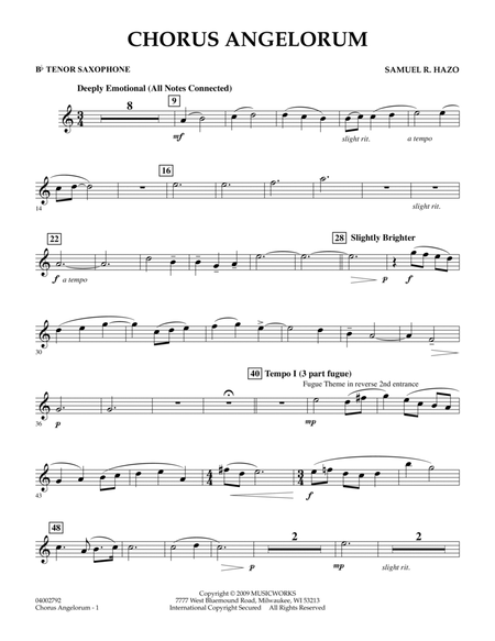 Chorus Angelorum - Bb Tenor Saxophone