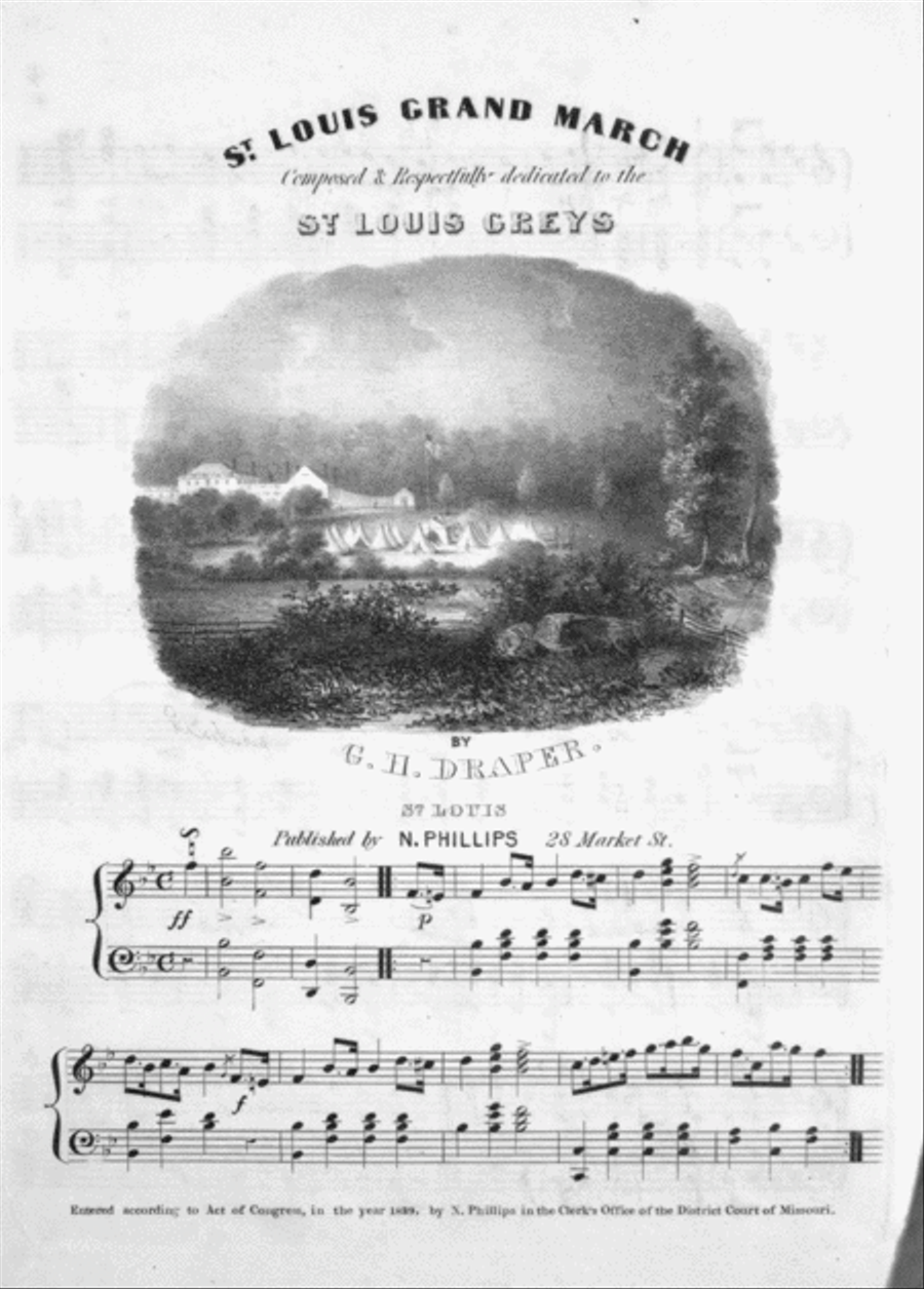 St. Louis Grand March Piano Solo scores gallery preview page 1