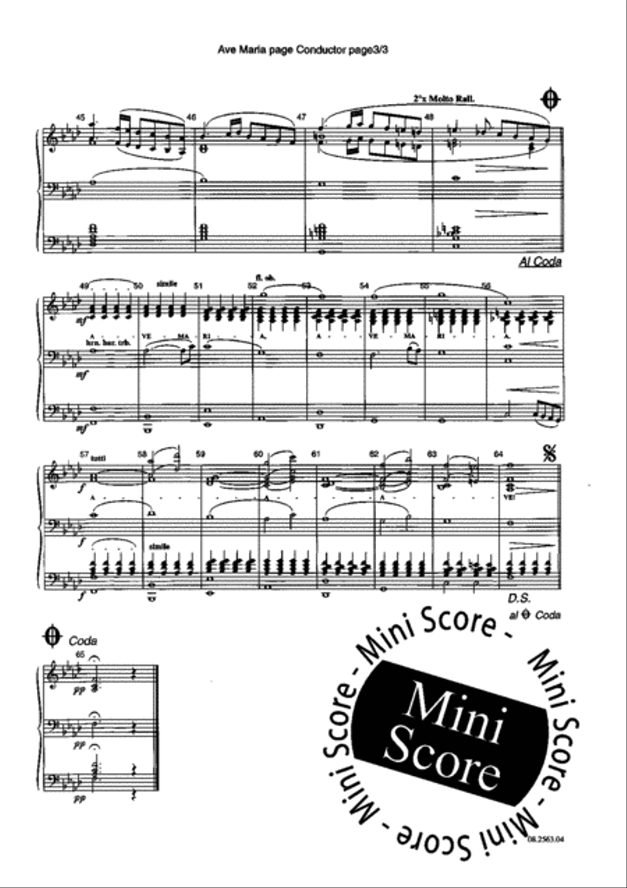 Ave Maria Concert Band scores gallery preview page 15