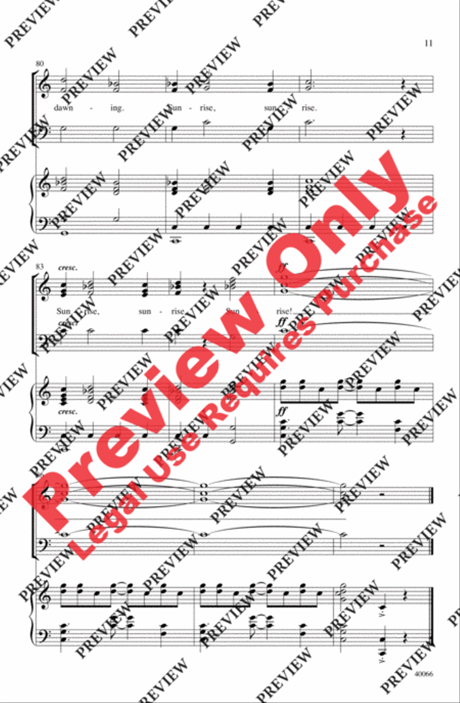 Sunrise Sunrise 3-Part scores gallery preview page 11