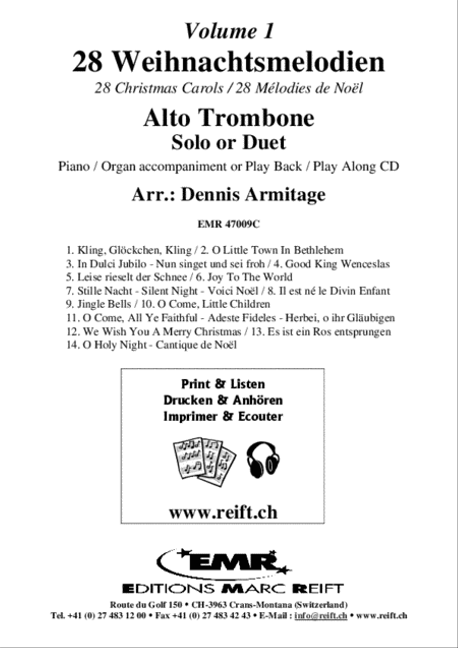 28 Weihnachtsmelodien Vol. 1 Trombone Duet scores gallery preview page 2