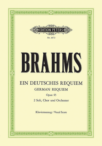 German Requiem by Johannes Brahms 4-Part - Sheet Music
