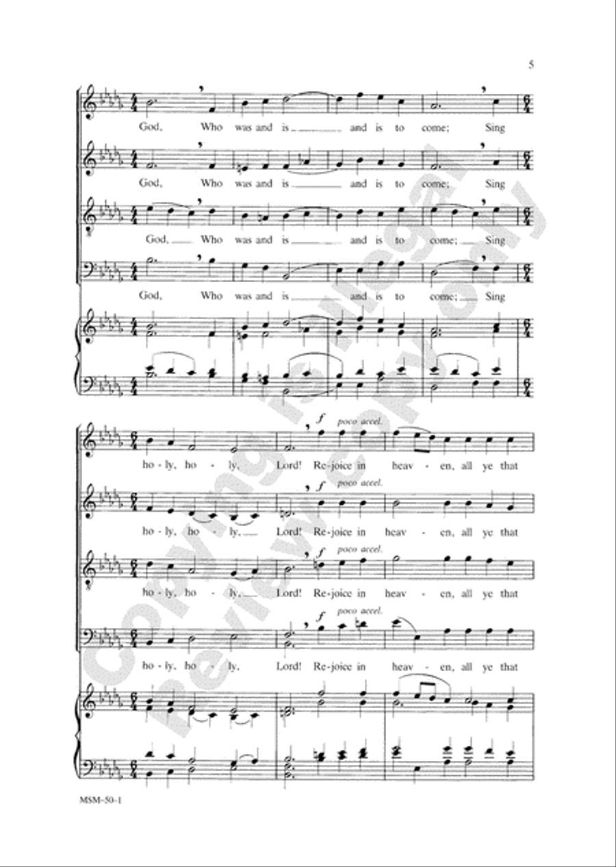 E'en So, Lord Jesus, Quickly Come 4-Part scores gallery preview page 5