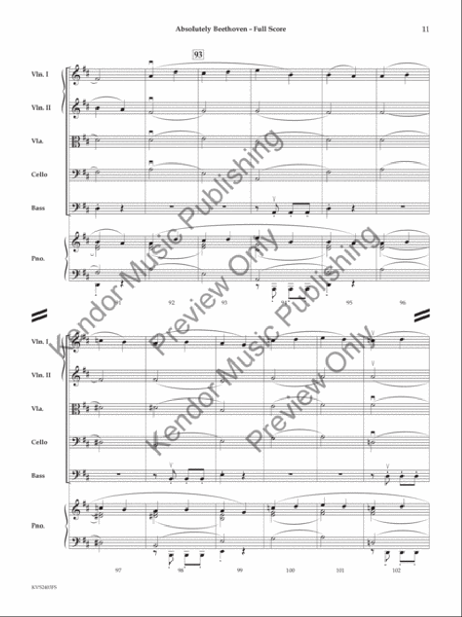 Absolutely Beethoven (Score) String Orchestra scores gallery preview page 12