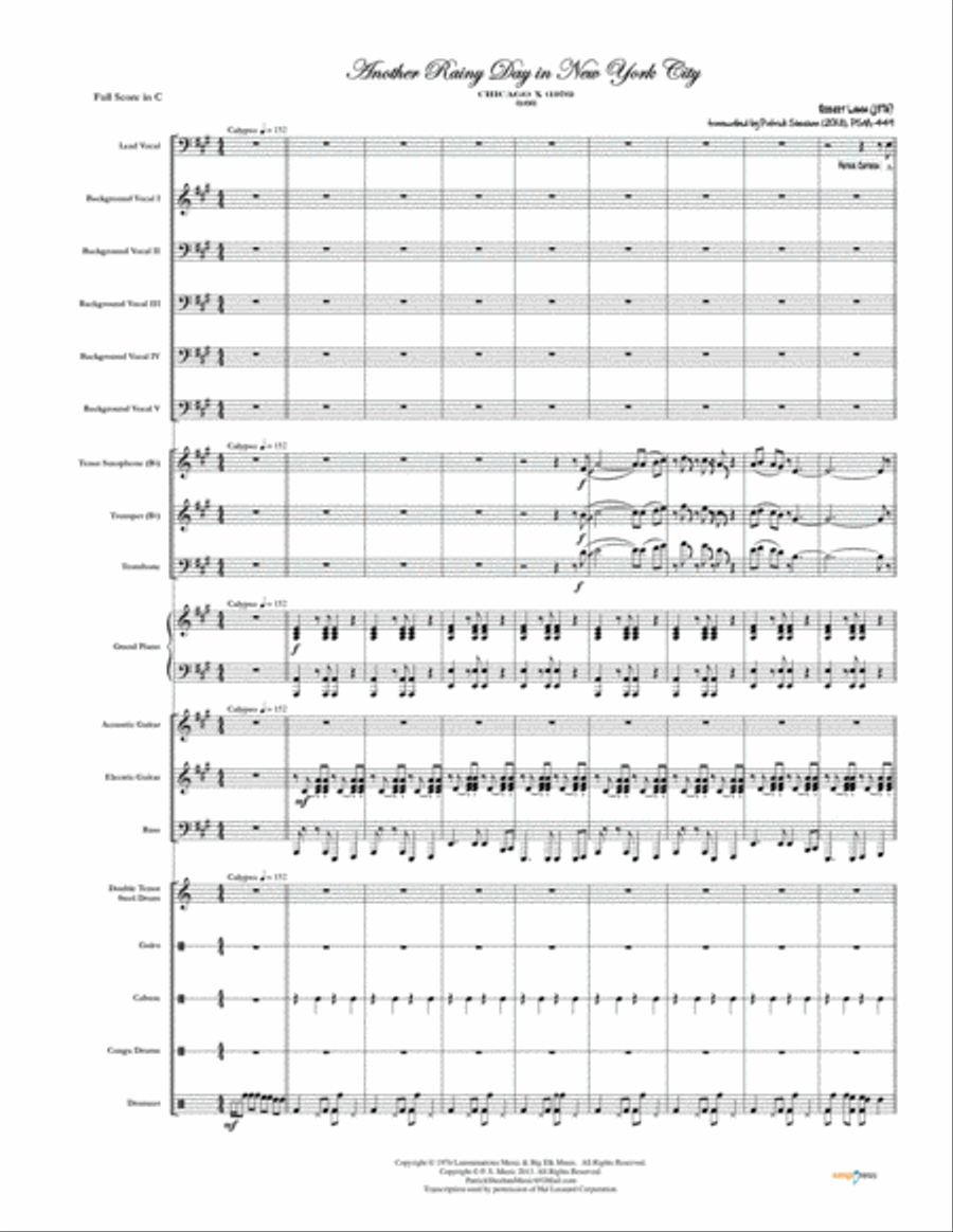 Another Rainy Day In New York City Small Ensemble scores gallery preview page 1