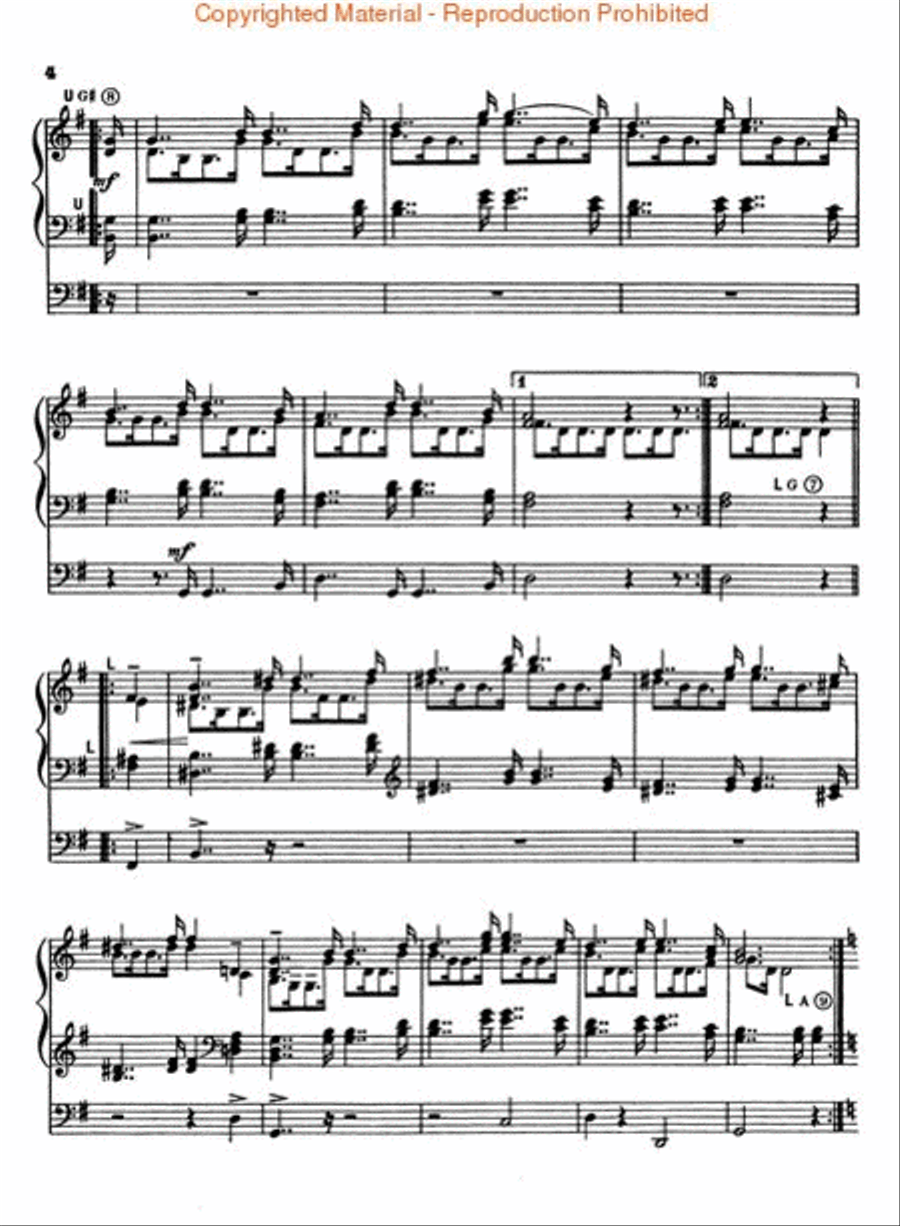Wedding March from A Midsummer Night's Dream Organ scores gallery preview page 3