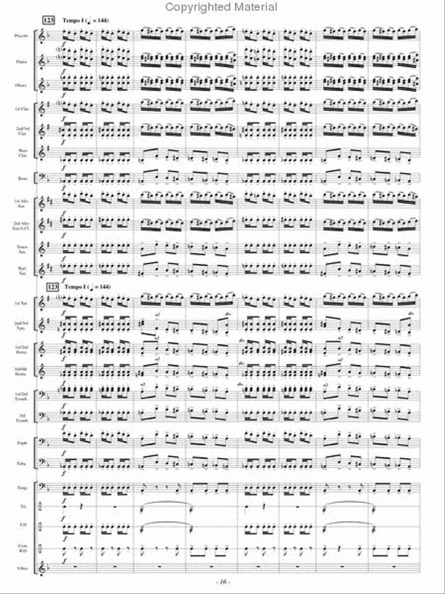 Festive Dance from Faust Concert Band scores gallery preview page 15