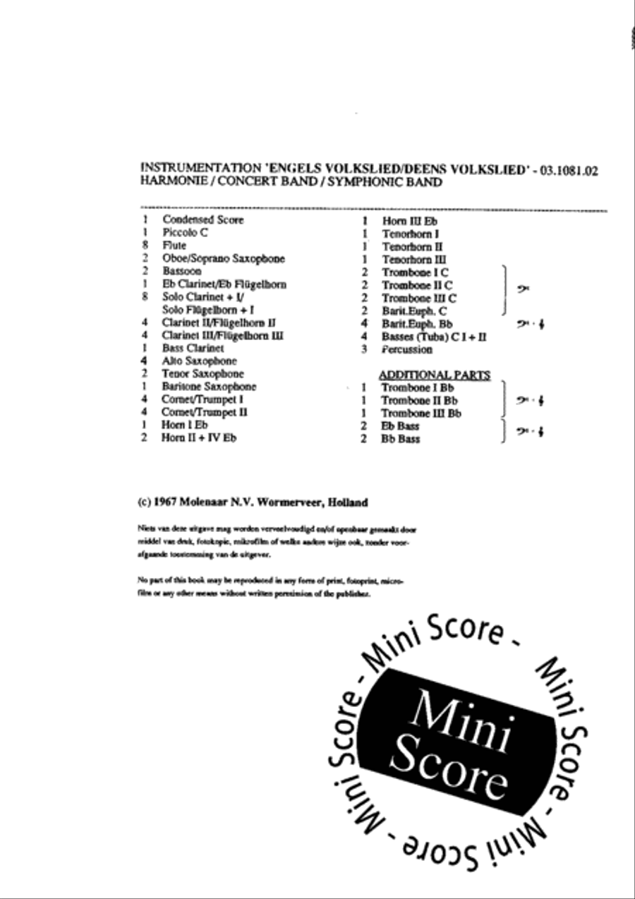 National Anthem of England and Denmark Fanfare Band scores gallery preview page 4
