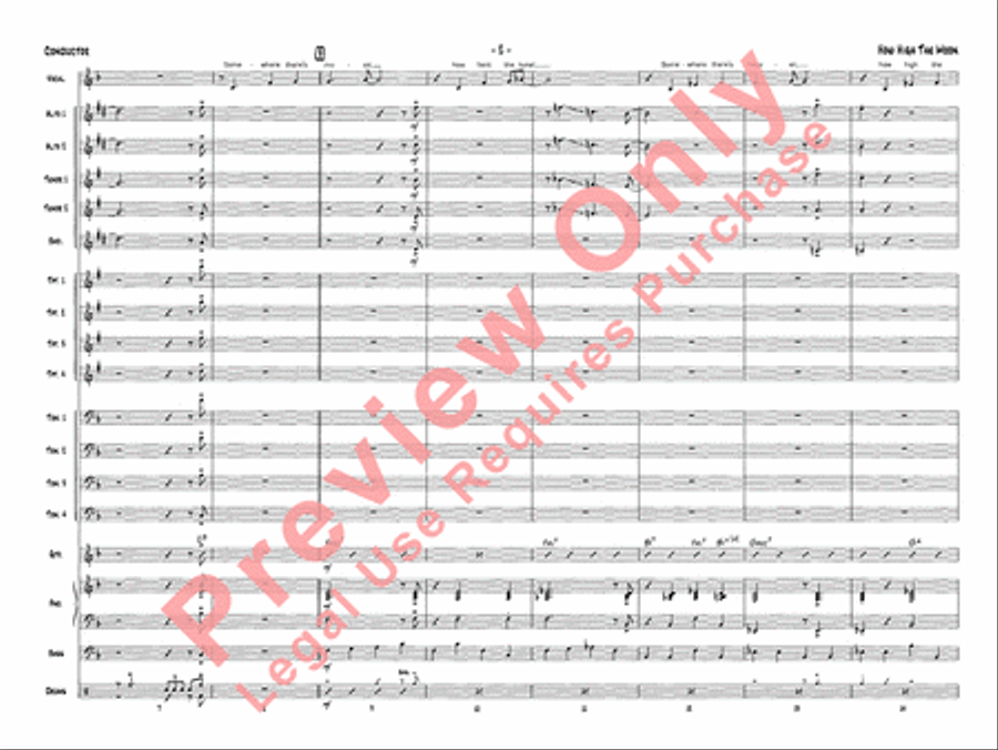 How High the Moon How High the Moon Jazz Ensemble scores gallery preview page 5