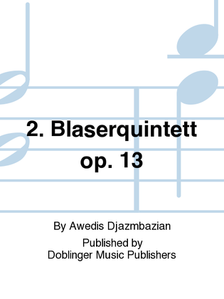Book cover for 2. Blaserquintett op. 13