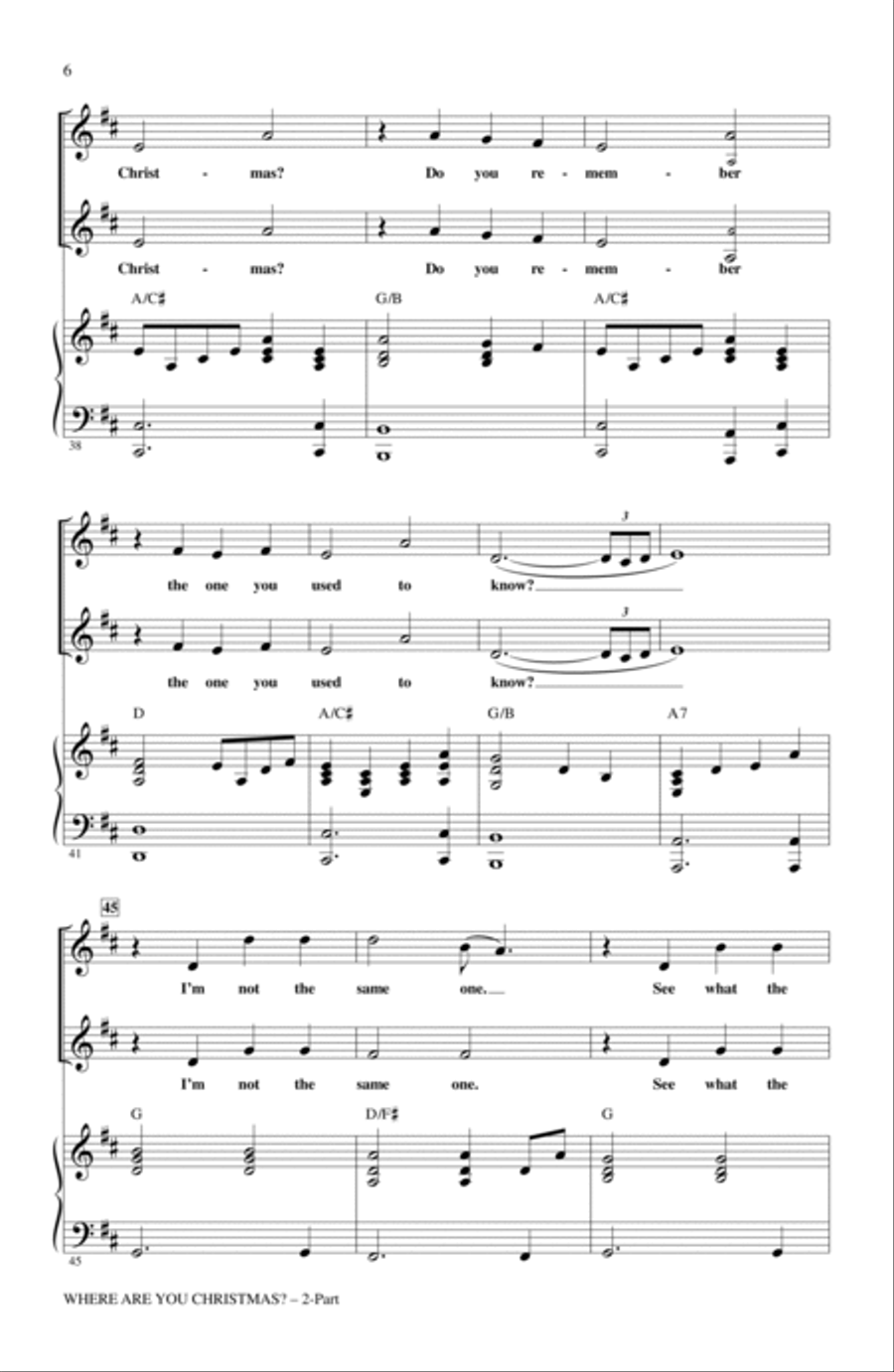 Where Are You Christmas? (arr. Mac Huff) (from How The Grinch Stole Christmas) 2-Part scores gallery preview page 5