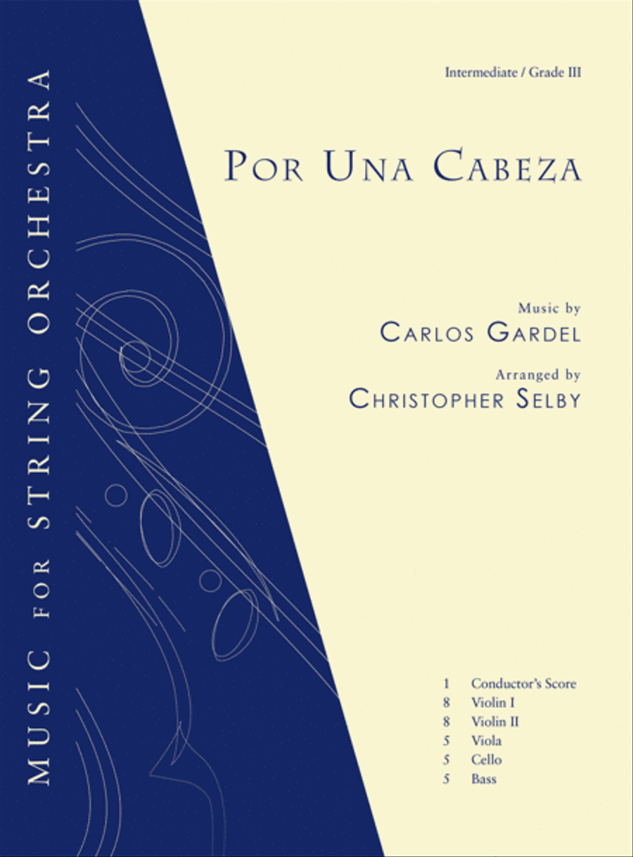 Por Una Cabeza - Full Score and Parts Violin scores gallery preview page 1