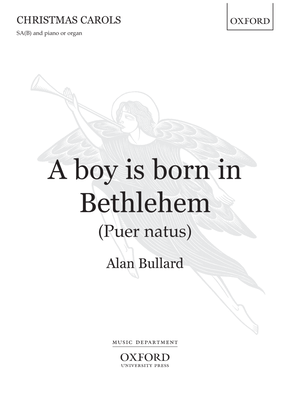 Book cover for A boy is born in Bethlehem (Puer natus)