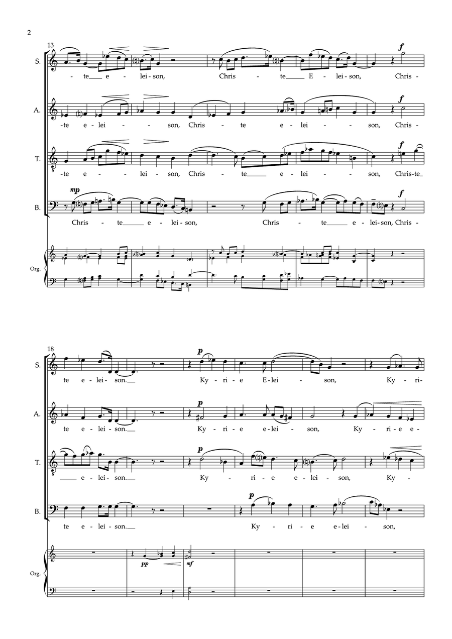 Short Mass (Kyrie, Sanctus & Benedictus, Agnus Dei)