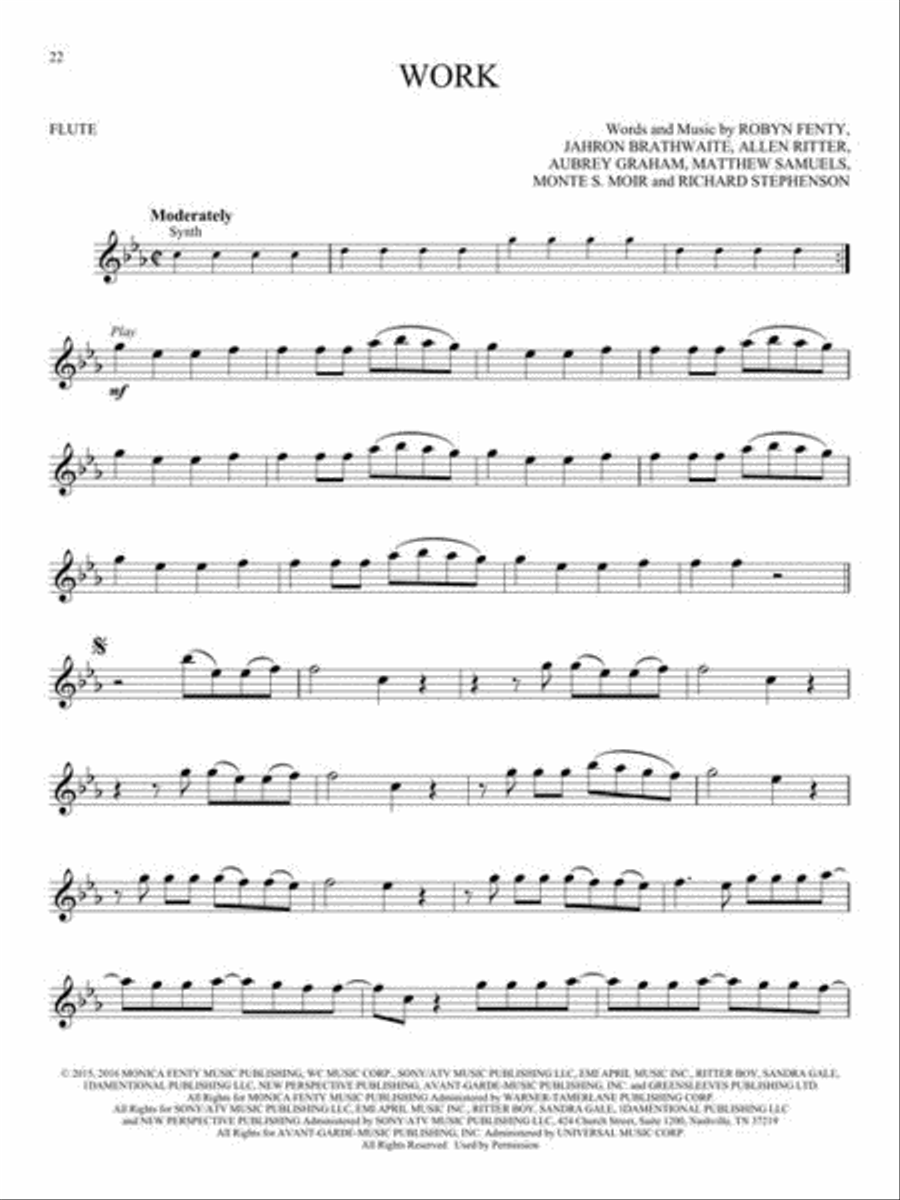 Hip-Hop Hits Flute Solo scores gallery preview page 6