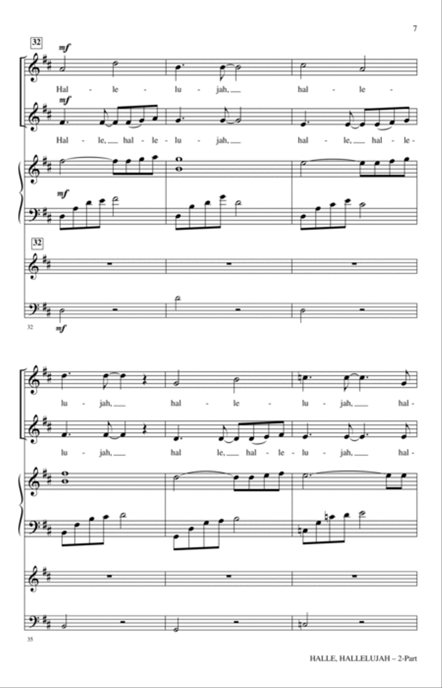 Halle, Hallelujah 2-Part scores gallery preview page 6