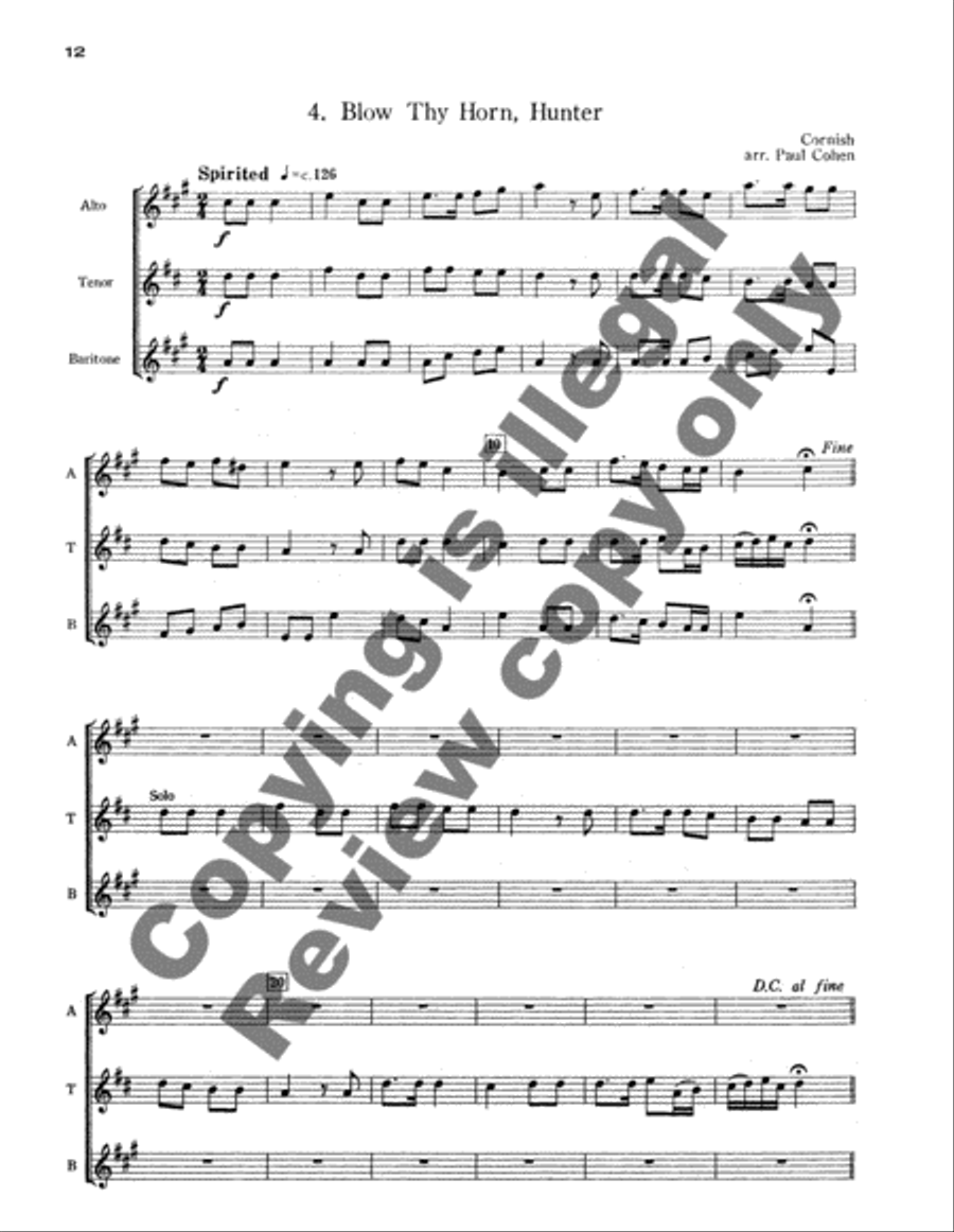Renaissance Book Saxophone Quartet scores gallery preview page 6