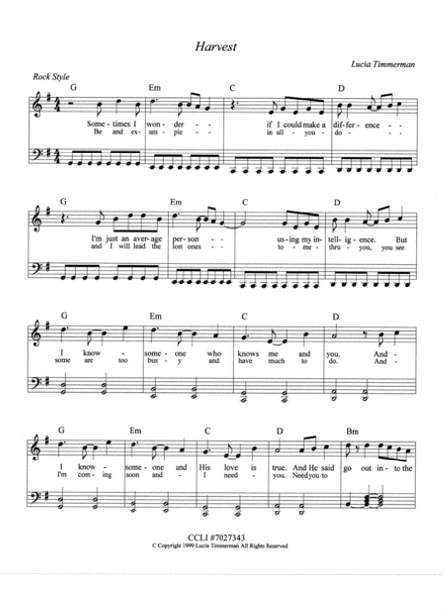 Harvest Harvest Voice scores gallery preview page 1