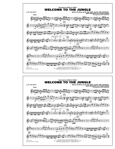 Welcome To The Jungle - 1st Bb Trumpet