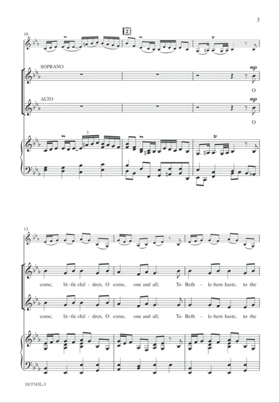 O Come, Little Children 2-Part scores gallery preview page 4