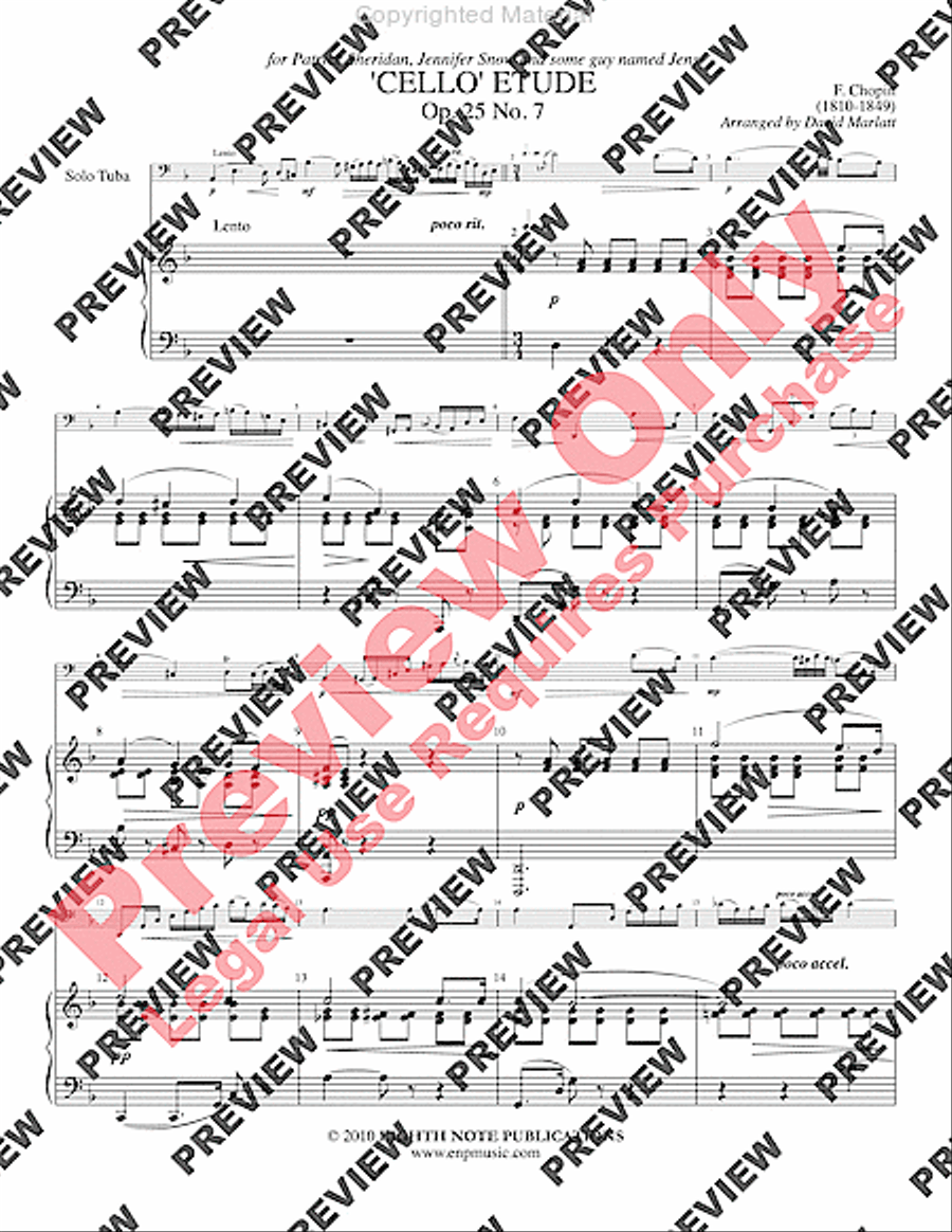 Cello Etude, Op. 25, No. 7 Small Ensemble scores gallery preview page 3